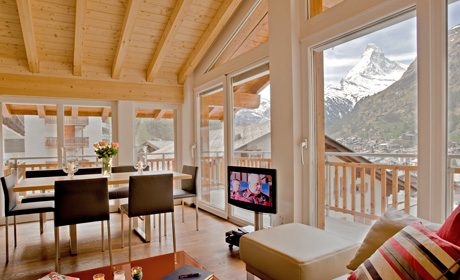 Zermatt Apartment Rentals Verona Loft Lounge 1