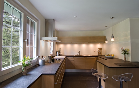 Large view of the spacious kitchen