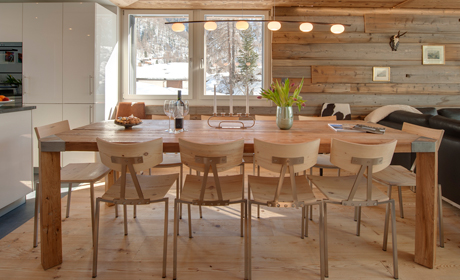 The dining area