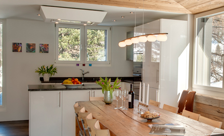 Distance view of the kitchen